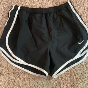 Nike black and white shorts